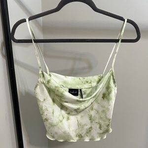 UO satin cowl neck tank top